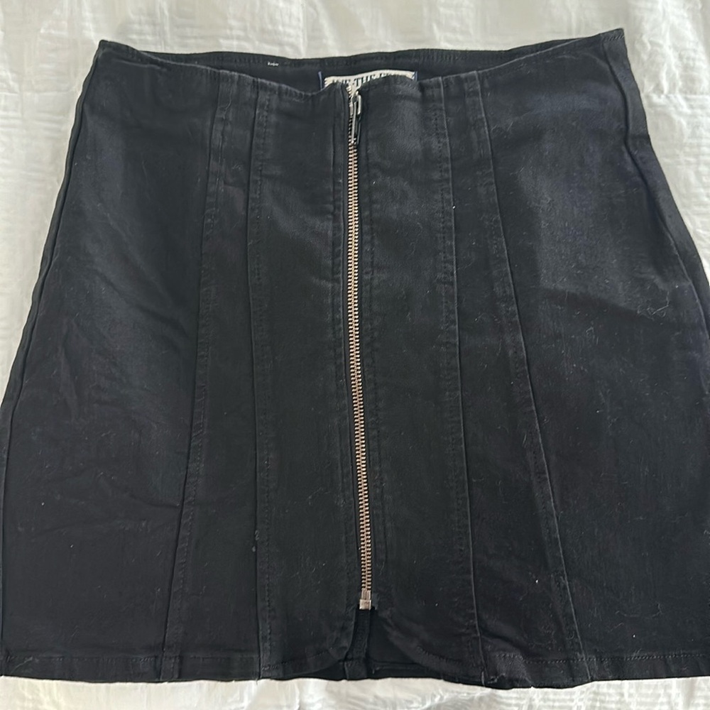 Brand New Free People Black Jean skirt